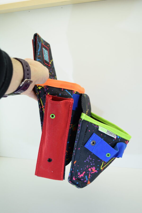 Treemans Double Electricians Pouch Neon Splatter