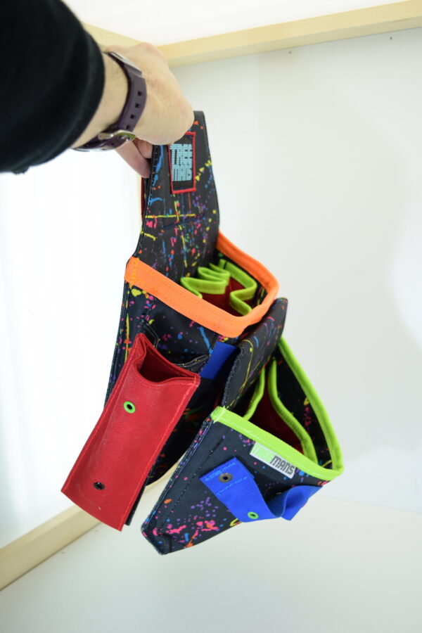 Treemans Double Electricians Pouch Neon Splatter