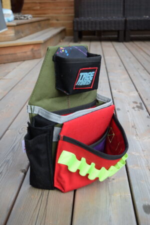 Treemans Double Electricians Pouch Black/Red/Green