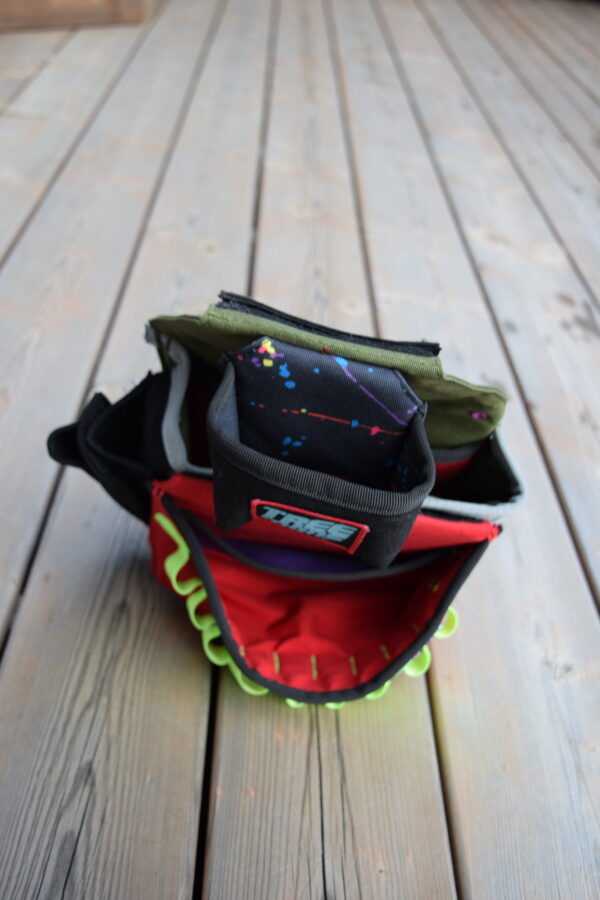Treemans Double Electricians Pouch Black/Red/Green