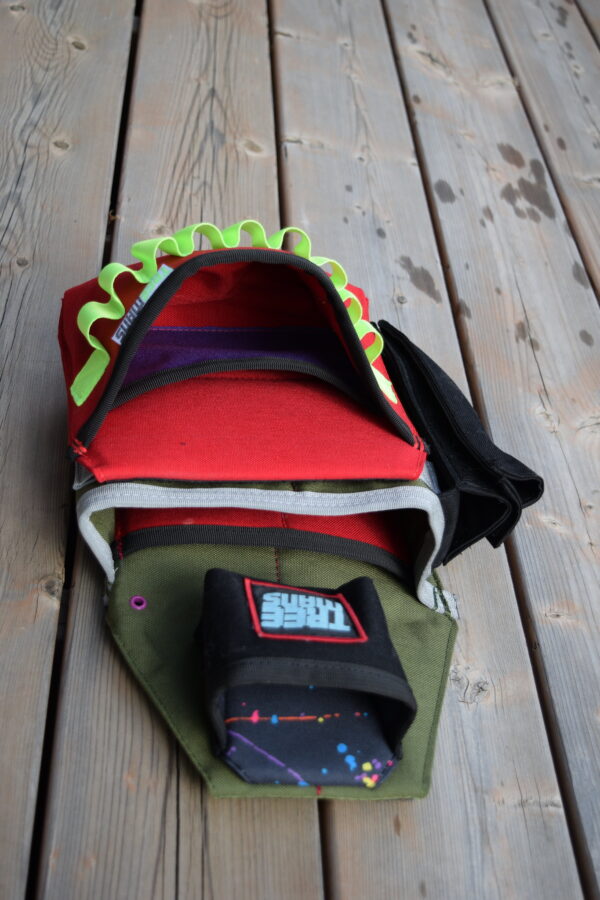 Treemans Double Electricians Pouch Black/Red/Green