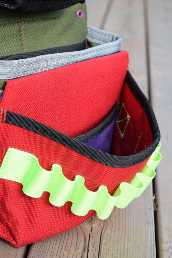 Treemans Double Electricians Pouch Black/Red/Green